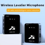 Audio SX85 Wireless Lavalier Mic – 2.4GHz Low‑Lag, Noise‑Cancel, 15‑25m Range for PC/DSLR/iPhone – Black