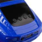 X-701 Portable Karaoke Speaker Mini Bluetooth with 1200mAh Battery, RGB LED Lights, Car‑Shaped Design – Black