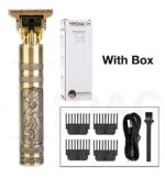 Vintage T9 Hair Trimmer 360° Close Shave USB‑Rechargeable 1200mAh Compact Black - Image 3