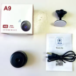 A9 Mini Camera 1080p HD WiFi Home Security Weatherproof 90° Wide‑Angle Black
