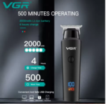 VGR V-937 Electric Hair Trimmer – Professional Rechargeable USB‑C Fast Charge, 2000 mAh Battery, LED Display, Adjustable 1.5‑4.5 mm Stainless Steel Blades – Black - Image 4