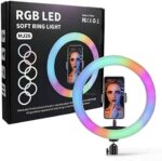 MJ26 10‑Inch RGB LED Soft Ring Light – 26 cm Multi‑Color Ring Light for Photography, Vlogging & Studio Lighting