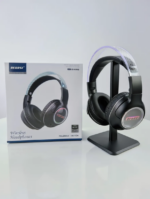 REGRSI RE‑NY058 Over‑Ear Foldable Wireless Headphones – Hi‑Fi Sound, Bluetooth, Built‑In Mic, LED Logo, Noise‑Isolation – Portable Gaming & Music Use