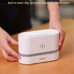 Flame FD-01 Aroma Diffuser – Mesmerizing Flame LED Light & Timer – Black & White - Image 2