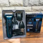 Kemei KM-6330 Grooming Kit 3-in-1 Rechargeable Wet/Dry Multi‑Head Trimmer Black