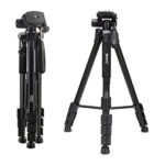 Jmary KP-2254 Professional Aluminum Tripod – 4 kg Load, 165 cm Max Height, 3‑Way Pan Head with Bubble Level & Quick‑Release, Portable 1.42 kg with Carry Bag & Mobile Holder – DSLR & Smartphone Compatible