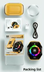 MEMO CX12 Mobile Phone Cooler – Digital Display, 2000mAh Battery, 7‑Fan TEC Cooling, Compact Black - Image 2
