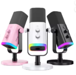 FIFINE AM8 Dynamic USB/XLR Microphone – Customizable RGB Lighting, Plug‑and‑Play Cardioid Design – RGB