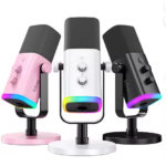 FIFINE AM8 Dynamic USB/XLR Microphone – Customizable RGB Lighting, Plug‑and‑Play Cardioid Design – RGB