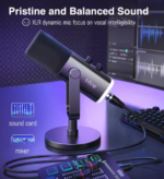FIFINE AM8 Dynamic USB/XLR Microphone – Customizable RGB Lighting, Plug‑and‑Play Cardioid Design – RGB - Image 2