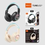 REGRSI RE‑NY058 Over‑Ear Foldable Wireless Headphones – Hi‑Fi Sound, Bluetooth, Built‑In Mic, LED Logo, Noise‑Isolation – Portable Gaming & Music Use - Image 4