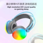Stereo Rainbow LED Wireless Over‑Ear Headset – RGB Light, Bluetooth 5.3, Active Noise Cancelling, Hi‑Fi Stereo, APTX, IPX5 Waterproof, 10‑15 h Battery, Type‑C Fast Charge, Gaming & Travel headphones - Image 5