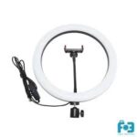 12" LED Ring Light with Phone Goose‑Neck Cradle, Compact Tripod & Ball Head – USB‑Rechargeable Ring Light for Photography & Video Use