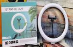 12" LED Ring Light with Phone Goose‑Neck Cradle, Compact Tripod & Ball Head – USB‑Rechargeable Ring Light for Photography & Video Use - Image 2