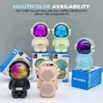 Wrader X808 Bluetooth Speaker Wireless Stereo Bass RGB Light Astronaut - Image 3
