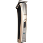 Kemei KM-5017 Hair Clipper – Titanium‑Coated Stainless Steel Blades, 40‑Min Cordless Use, LED Charging Indicator, Adjustable 0.2‑1.9 mm Cutting Length – Black