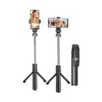 Q07 Bluetooth Selfie Stick with Integrated Remote Control – Extendable, 360° Rotating Pole, Universal Clip for iPhone & Android – Ideal for Travel, Vlogging & Photoshoots