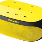 AWEI Y200 Portable Bluetooth Speaker – Dual 40mm Drivers, 4.5W × 2 Output, 4‑5 hr Playtime, Compact Black