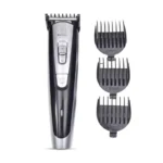 Kemei KM-9050 Hair Trimmer – Titanium Plated Blade, Low‑Noise Wireless Design, Adjustable Length – Silver - Image 6