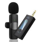 K35 Wireless Collar Microphone – 20m Clear Audio, Plug‑Play for Vlogging & Live Streaming – Compact Black