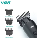 VGR V-937 Electric Hair Trimmer – Professional Rechargeable USB‑C Fast Charge, 2000 mAh Battery, LED Display, Adjustable 1.5‑4.5 mm Stainless Steel Blades – Black - Image 2