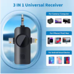 F11-2 Mini Wireless 3‑in‑1 Collar Microphone – 95% Noise Cancellation, 5‑6 hr Battery, iPhone/Android/Type‑C Compatible – Black - Image 2