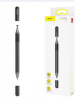 Baseus ACPCL-01 Capacitive Stylus Pen Dual‑Tip Premium Precision Aluminum‑Alloy & Silicone Anodized Silver - Image 2