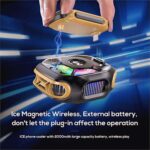 MEMO CX12 Mobile Phone Cooler – Digital Display, 2000mAh Battery, 7‑Fan TEC Cooling, Compact Black - Image 5