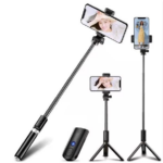 N09 Wireless Bluetooth Selfie Stick Tripod with Remote, Rear‑View Mirror & Fill Light – 7.9‑36″ Extendable, 360° Rotating Phone Holder, 270° Adjustable Head – Perfect for TikTok, Vlogging & Travel
