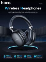 HOCO W35 Max Bluetooth 5.3 Over‑Ear Headphones – 40mm Hi‑Fi Drivers, ANC (45 h ON / 90 h OFF), 800 mAh Battery, Mic, 90‑Hour Playtime – Sports Wireless Earbuds. - Image 2