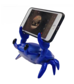 Crab CRB-01 Bluetooth Speaker 360° Circular Sound with Mobile Phone Holder – Portable Outdoor Subwoofer, Blue - Image 3