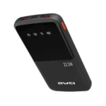 Awei P6K Power Bank 20000mAh Dual USB Output + Type‑C Fast Charging Black