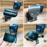 Kemei KM-6330 Grooming Kit 3-in-1 Rechargeable Wet/Dry Multi‑Head Trimmer Black - Image 2
