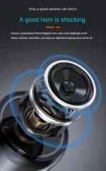 Zenith X1 Portable Bluetooth Speaker with Zoomable Flashlight, 4 Dimming Modes, FM Radio, Long Battery Life – Black - Image 4