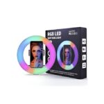 MJ33 RGB LED Soft Ring Light with Phone Holder – 33‑inch Adjustable Color‑Changing Ring Light for Smartphone Photography, Video & Live Streaming