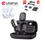 Ulanzi A30 Wireless Lavalier Microphone 50m Range Noise Reduction Mini Black - Image 4