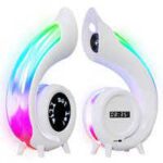 XM G69 PRO Wireless Speaker – RGB 265‑Mode LED, Clock & TF Card, Waterproof HIFI Sound – Black - Image 4