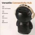 Wrader X808 Bluetooth Speaker Wireless Stereo Bass RGB Light Astronaut - Image 5