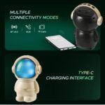 Wrader X808 Bluetooth Speaker Wireless Stereo Bass RGB Light Astronaut - Image 7