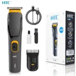 HTC AT-509 Beard Trimmer – Rechargeable 5‑Length Adjustable 0.5‑11 mm, 45‑Min Battery Life – Black