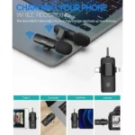 EOENKK K15-3 Wireless Lavalier Microphone 3‑in‑1 Omni‑Directional Noise‑Reduction Mini - Image 4