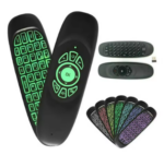 Universal AM-01 Wireless Air Mouse with Gyroscope QWERTY Keyboard – Nano 2.4GHz Receiver – Black - Image 5