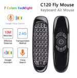Universal AM-01 Wireless Air Mouse with Gyroscope QWERTY Keyboard – Nano 2.4GHz Receiver – Black - Image 4