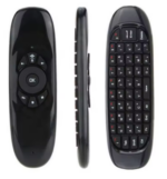 Universal AM-01 Wireless Air Mouse with Gyroscope QWERTY Keyboard – Nano 2.4GHz Receiver – Black