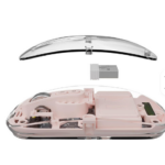 WIWU WM105 Wireless Mouse Crystal Transparent Rechargeable 2.4GHz 10m Range Sky Blue/Gray - Image 4