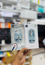WIWU WM105 Wireless Mouse Crystal Transparent Rechargeable 2.4GHz 10m Range Sky Blue/Gray - Image 6